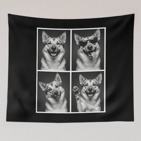 Item preview, Funny Norwegian Buhund Selfie Photo Photobooth Dog Lover designed and sold by dian-rody-crest.