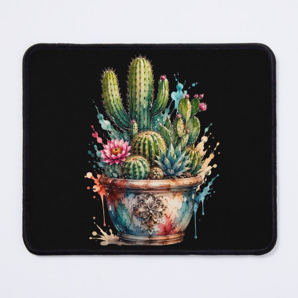 Item preview, Colorful cactus plant in watercolor designed and sold by Rose Design & Photos.