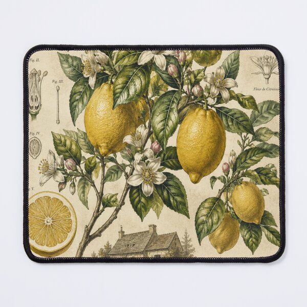 Item preview, Vintage Lemon Botanical Plate designed and sold by teemix.