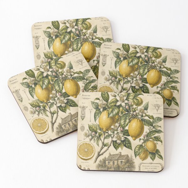 Item preview, Vintage Lemon Botanical Plate designed and sold by teemix.