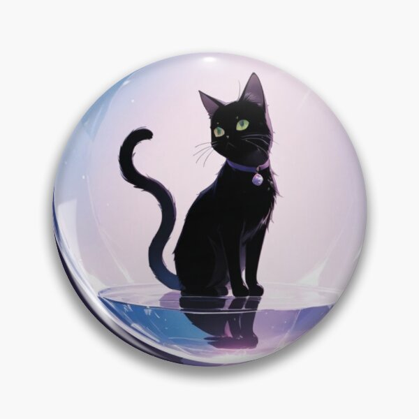 Item preview, Black Cat in Glass Orb | Cosmic Celestial Aesthetic designed and sold by BLUESKY11a.