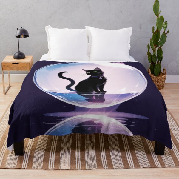 Item preview, Black Cat in Glass Orb | Cosmic Celestial Aesthetic designed and sold by BLUESKY11a.
