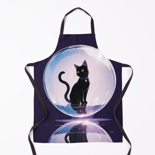 Item preview, Black Cat in Glass Orb | Cosmic Celestial Aesthetic designed and sold by BLUESKY11a.