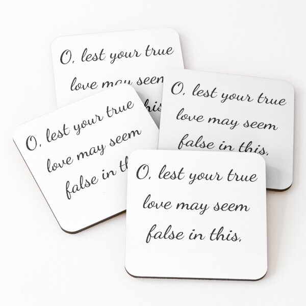 Item preview, “O, lest your true love may seem false in this,” - handwriting black designed and sold by ariksworld.