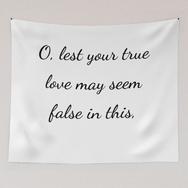 Item preview, “O, lest your true love may seem false in this,” - handwriting black designed and sold by ariksworld.