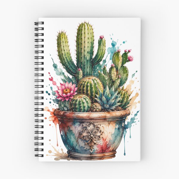 Item preview, Colorful cactus plant in watercolor designed and sold by Rose Design & Photos.