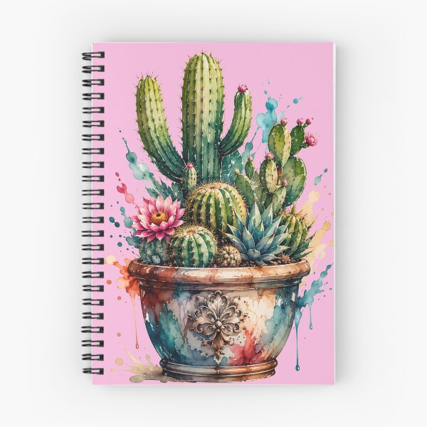 Item preview, Colorful cactus plant in watercolor designed and sold by Rose Design & Photos.