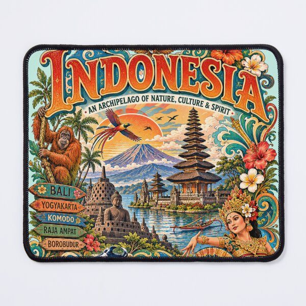 Item preview, Indonesia Archipelago of Nature Vintage Travel Poster designed and sold by Skyrocketz.