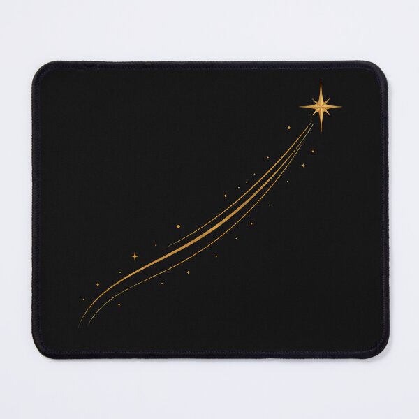 Item preview, Wish Upon a Star | Golden Shooting Star Celestial Design designed and sold by CalmMandala.