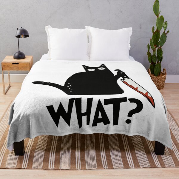 Item preview, cat what murderous black cat with knife designed and sold by JohnPCassano1.