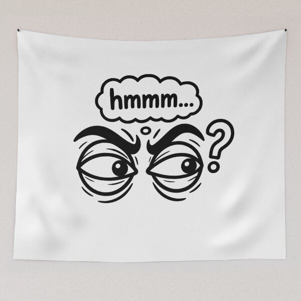Item preview, Hmmm Meme Confused Eyes Funny Thinking Reaction Face Weird Meme Humor T-Shirt designed and sold by pawsome purrfect.