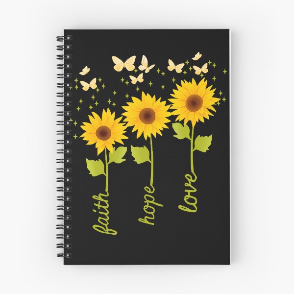 Item preview, Faith Hope Love Sunflower Butterfly Christian Floral Design designed and sold by JamesCrArt.
