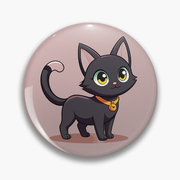 Item preview, Cute Bombay Cat Kawaii Black Cat Illustration designed and sold by Mousy17.