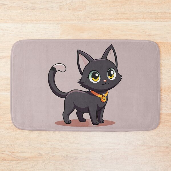 Item preview, Cute Bombay Cat Kawaii Black Cat Illustration designed and sold by Mousy17.