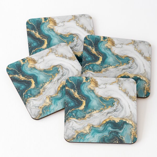 Item preview, Zen Marble and Gold Fluid Art Abstract Painting designed and sold by teemix.