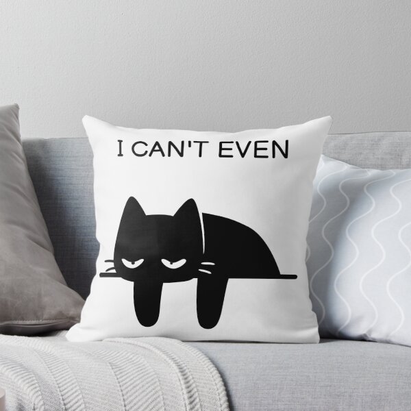 Item preview, I Can't Even Funny Black Cat Sticker designed and sold by FUEGO & NOX.