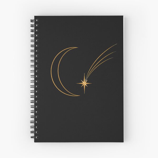 Item preview, Moon & Falling Star | Minimalist Golden Celestial designed and sold by CalmMandala.