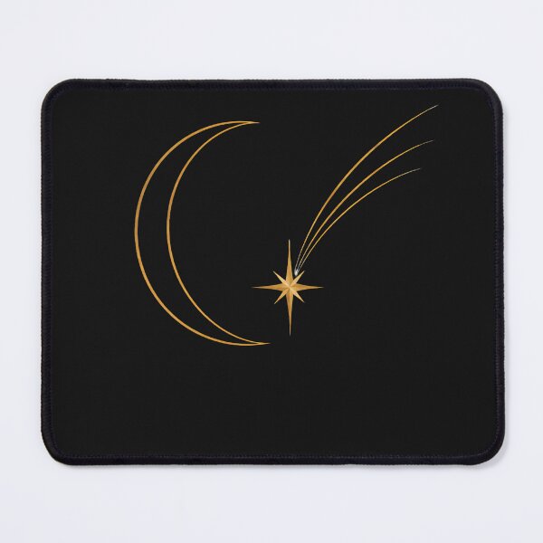 Item preview, Moon & Falling Star | Minimalist Golden Celestial designed and sold by CalmMandala.