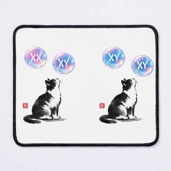 Item preview, Zen Cat Holographic Bubble XX XY designed and sold by teemix.