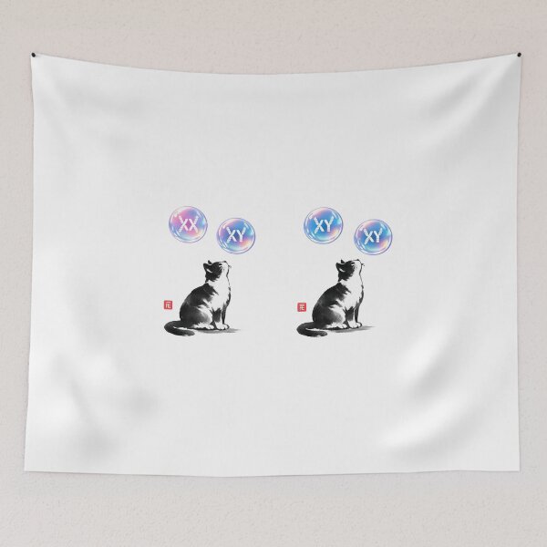 Item preview, Zen Cat Holographic Bubble XX XY designed and sold by teemix.