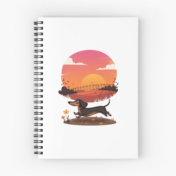 Item preview, Dachshund Running at Sunset Fun Dog Art designed and sold by SoyLamderma.