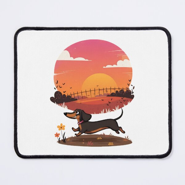 Item preview, Dachshund Running at Sunset Fun Dog Art designed and sold by SoyLamderma.