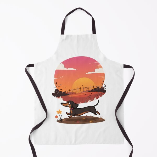 Item preview, Dachshund Running at Sunset Fun Dog Art designed and sold by SoyLamderma.