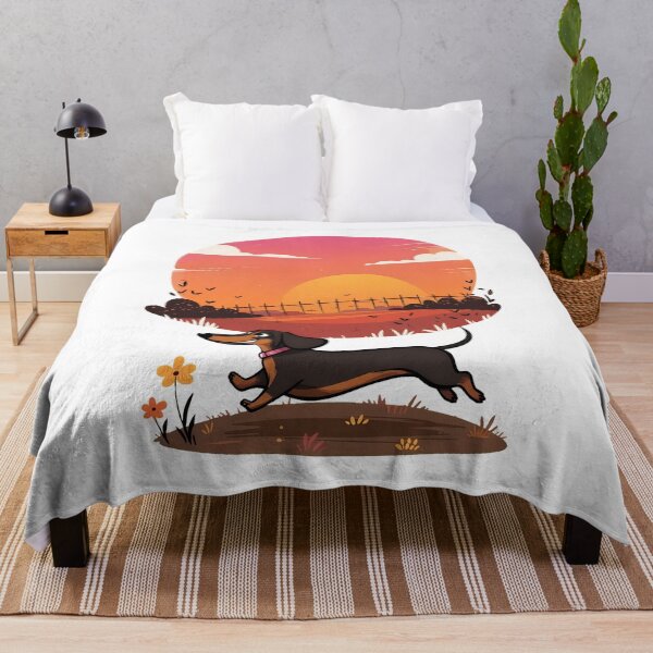 Item preview, Dachshund Running at Sunset Fun Dog Art designed and sold by SoyLamderma.