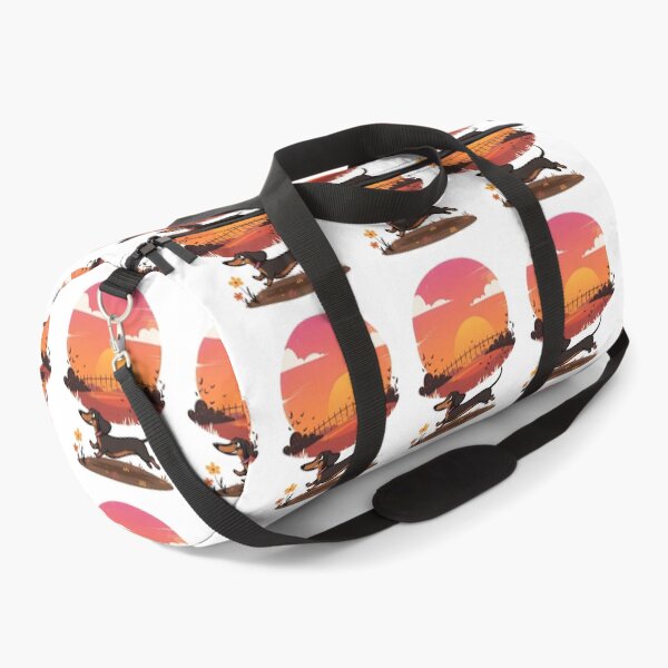 Item preview, Dachshund Running at Sunset Fun Dog Art designed and sold by SoyLamderma.