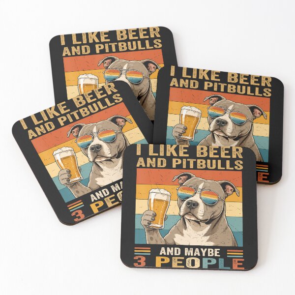 Item preview, I LIKE BEER AND PITBULLS AND MAYBE 3 PEOPLE designed and sold by JamesCrArt.