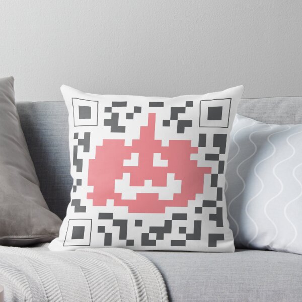 Item preview, Halloween pink pixel bitmap pumpkin QR code designed and sold by storieslanguage.