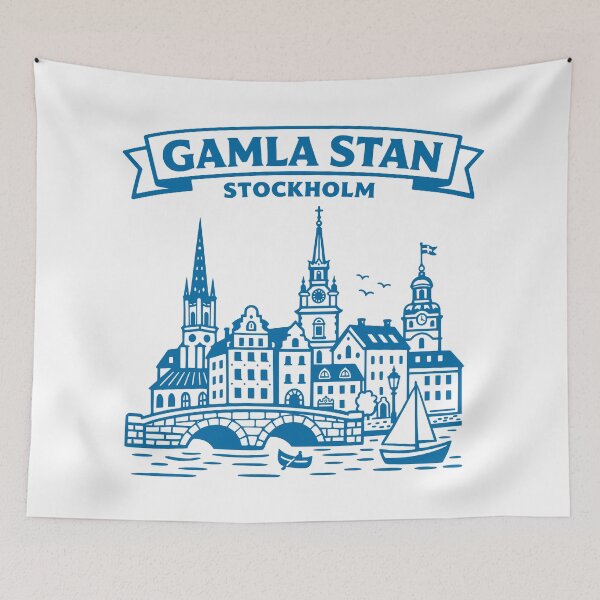 Artikelvorschau, Gamla Stan Stockholm Swedem entworfen und verkauft von Traveldrawings.