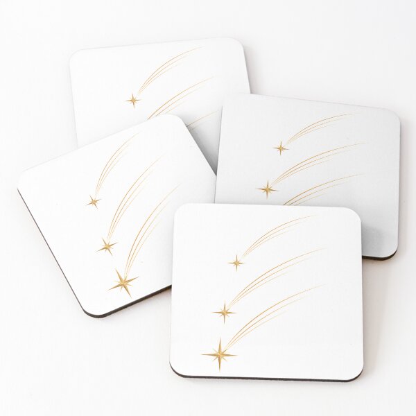 Item preview, Three Wishes | Three Golden Shooting Stars designed and sold by CalmMandala.