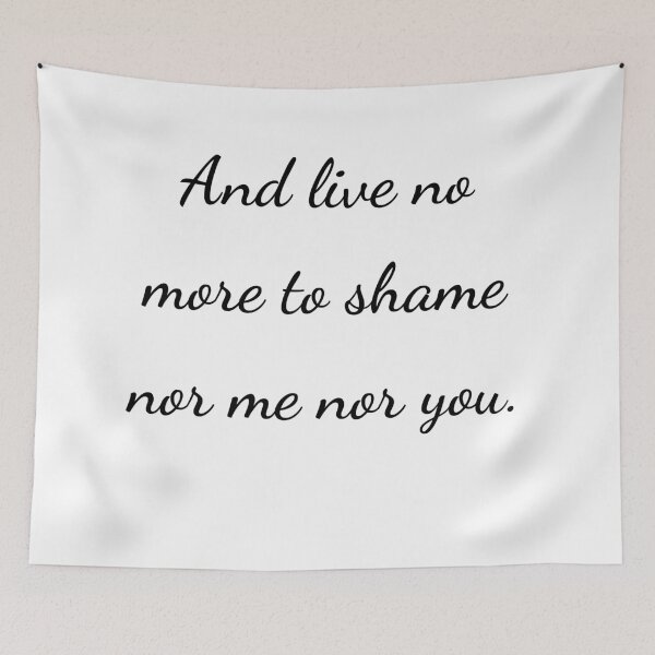 Item preview, “And live no more to shame nor me nor you.” - handwriting black designed and sold by ariksworld.