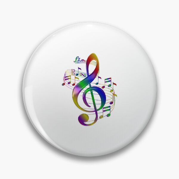 Item preview, colorful treble clef with music notes designed and sold by JoseAntonio23.