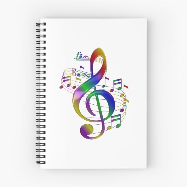 Item preview, colorful treble clef with music notes designed and sold by JoseAntonio23.