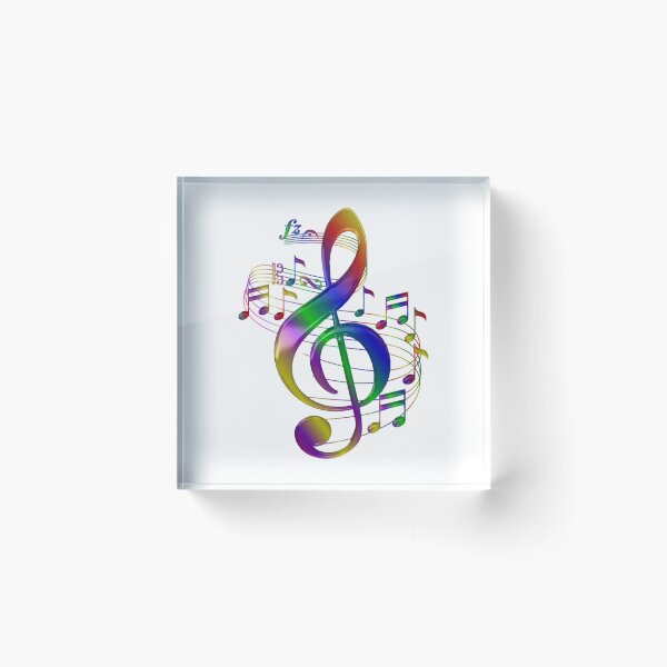 Item preview, colorful treble clef with music notes designed and sold by JoseAntonio23.