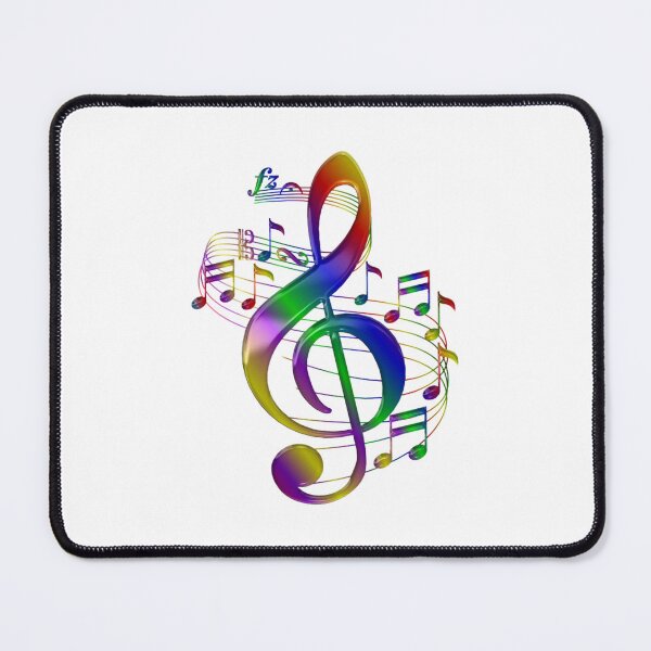 Item preview, colorful treble clef with music notes designed and sold by JoseAntonio23.
