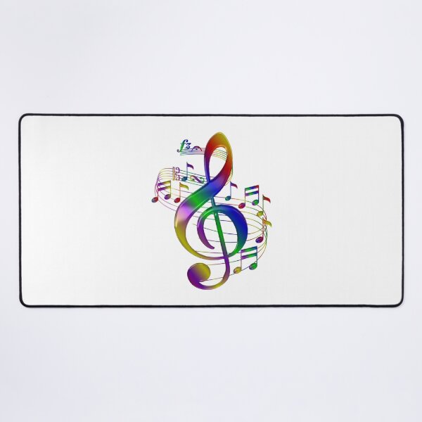 Item preview, colorful treble clef with music notes designed and sold by JoseAntonio23.