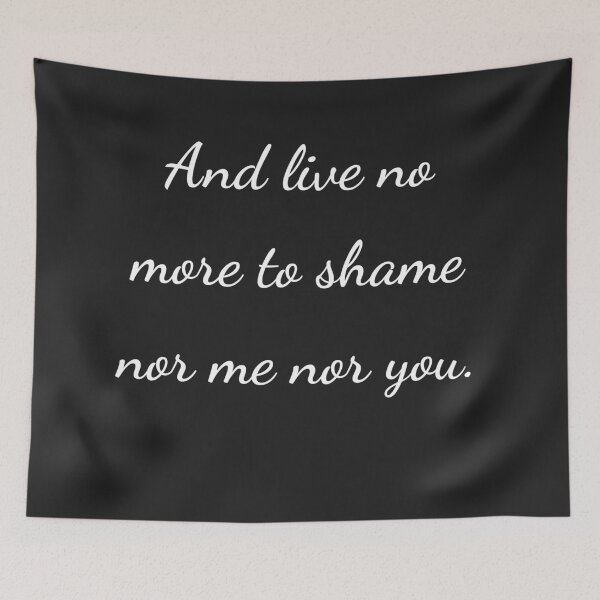 Item preview, “And live no more to shame nor me nor you.” - handwriting white designed and sold by ariksworld.