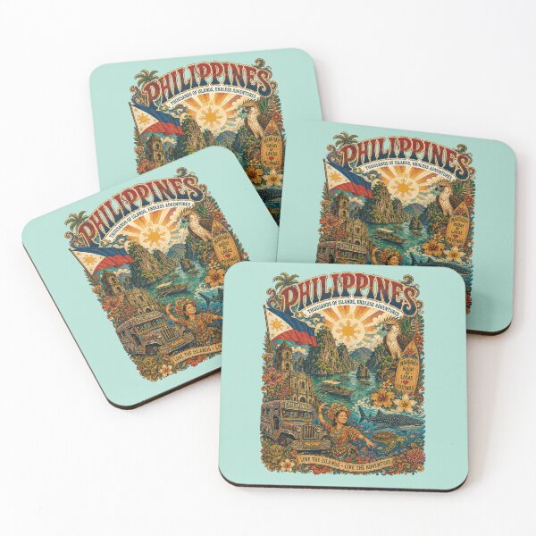 Item preview, Philippines Thousands of Islands Vintage Travel Poster designed and sold by Skyrocketz.