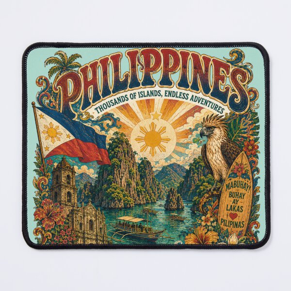 Item preview, Philippines Thousands of Islands Vintage Travel Poster designed and sold by Skyrocketz.