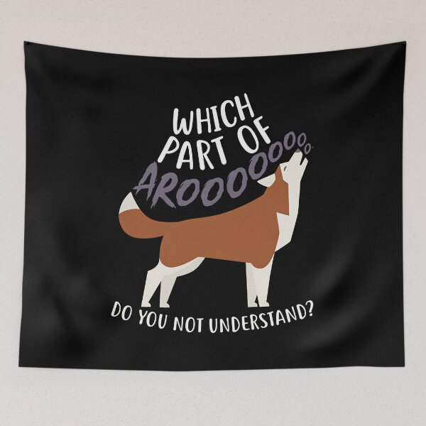 Item preview, Funny Howling Husky Dog Arooo Quote Art designed and sold by SoyLamderma.