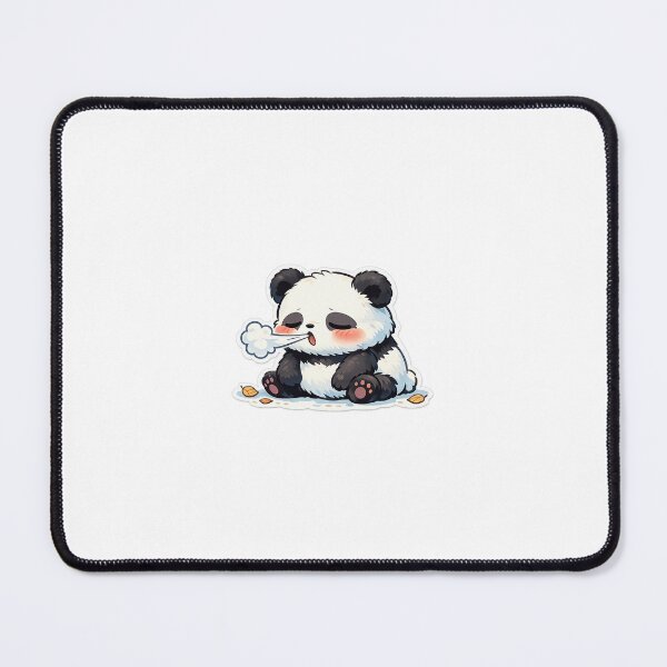 Item preview, Deep Sigh Panda Sticker Kawaii Funny Animal Meme for Tired Students & Adults designed and sold by CutePrintCorner.