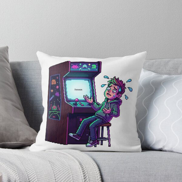 Item preview, Hmmm Meme Gamer Arcade Funny Video Game Reaction Thinking Meme T-Shirt Design designed and sold by pawsome purrfect.