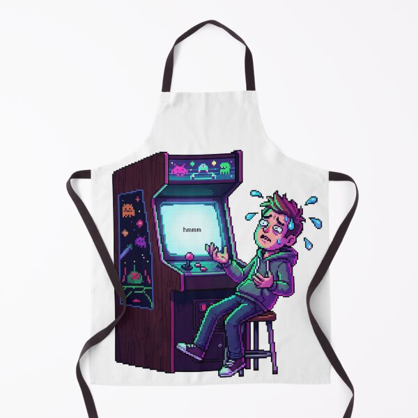 Item preview, Hmmm Meme Gamer Arcade Funny Video Game Reaction Thinking Meme T-Shirt Design designed and sold by pawsome purrfect.