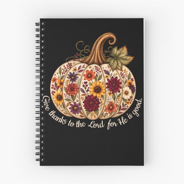 Item preview, Give Thanks To The Lord Christian Floral Pumpkin designed and sold by JamesCrArt.