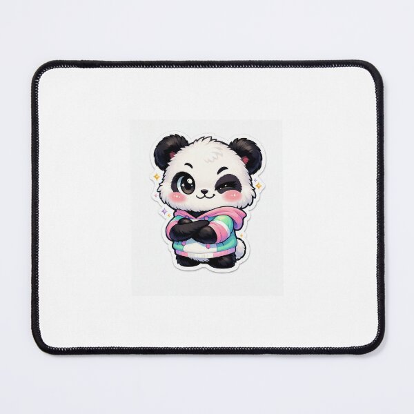 Item preview, Smirking Panda Sticker Kawaii Funny Animal Meme for Gen Z & Meme Lovers designed and sold by CutePrintCorner.