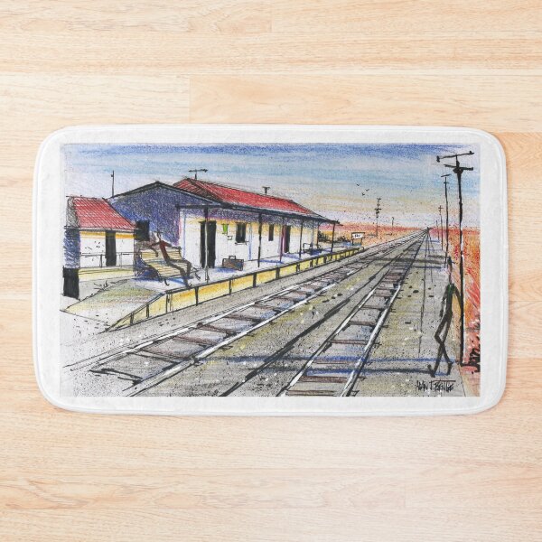 Item preview, Outback Queensland Railway Station Sketch designed and sold by Al Benge - NZ & Australian Art.