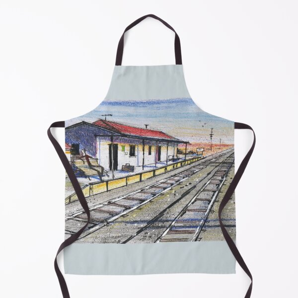Item preview, Outback Queensland Railway Station Sketch designed and sold by Al Benge - NZ & Australian Art.
